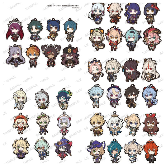 Genshin Impact Chibi Rubber Keychain