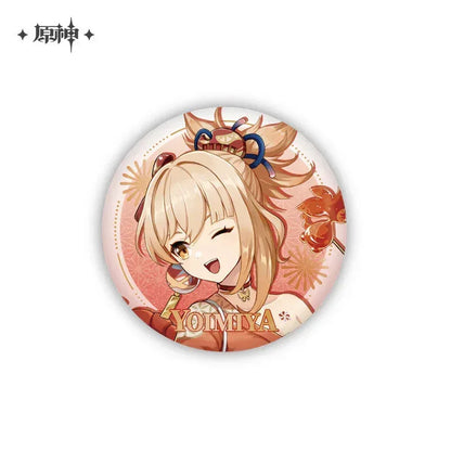 Genshin Impact Hua Cai Qi Shi Series Merch Badge- Yomiya ACG Go Anime www.acg-go.com Art Decor, Ayaka, Badge, Pendant & Keychain, Shikishi, Stand, Yoimiya