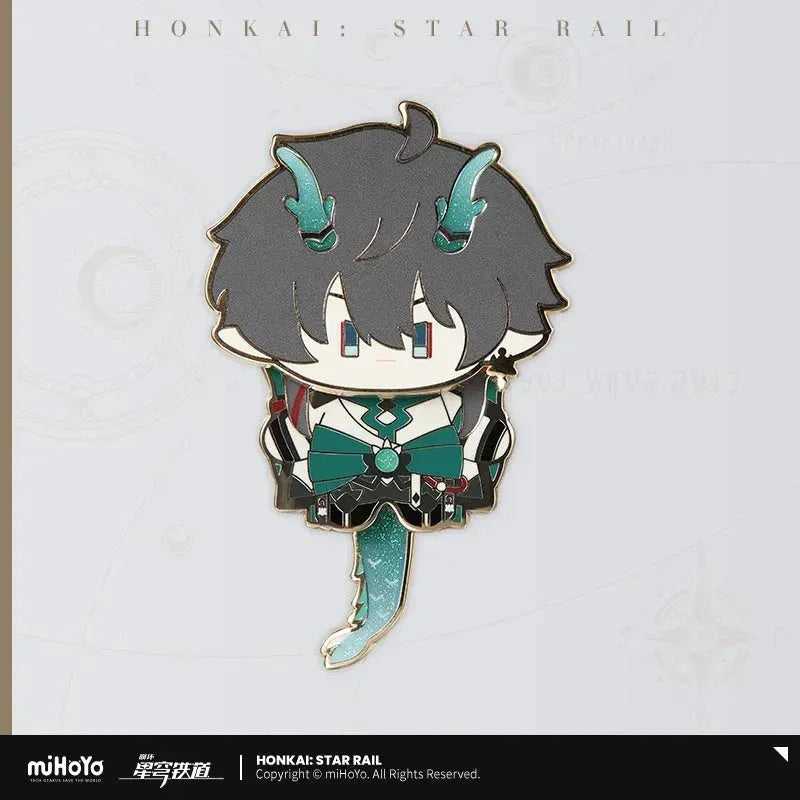Honkai: Star Rail Chibi Doll Series Metal Pin Badge