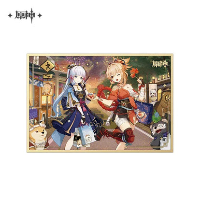 Genshin Impact Hua Cai Qi Shi Series Merch Acrylic Shikishi ACG Go Anime www.acg-go.com Art Decor, Ayaka, Badge, Pendant & Keychain, Shikishi, Stand, Yoimiya
