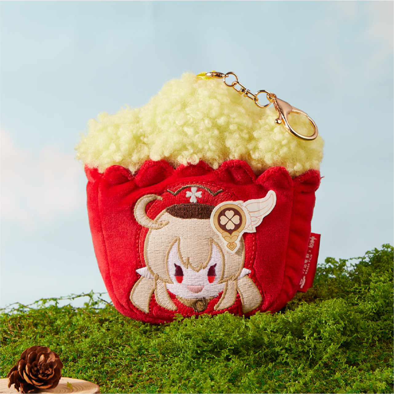 x Wanda Film "Magic Screen Journey: A Date with Light and Shadow" Popcorn Plush Keychain