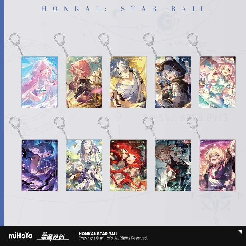 Honkai: Star Rail Light Cone Series Acrylic Pendant Earthly Escapade ACG Go Anime www.acg-go.com Anaxa, Argenti, Art Decor, Aventurine, Bailu, Black Swan, Blade, Castorice, Cipher, Dan Heng, Dan Heng & Blade, Dr. Ratio, Feixiao, Fu Xuan, Gepard, Huohuo, Hyacine, Kafka, Light Cone, Lingsha, Luka, Luocha, March 7th, Moze, Mydei, Pendant & Keychain, Rappa, Robin, Ruan Mei, Sparkle, Sushang, Tribbie, Yanqing, Yukong