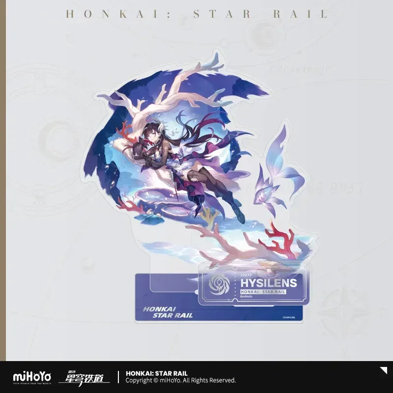 Honkai: Star Rail The Nihility Character Warp Artwork Acrylic Stand Hysilens ACG Go Anime www.acg-go.com Acheron, Black Swan, Cipher, Guinaifen, Hysilens, Jiaoqiu, Kafka, Luka, Pela, Sampo, Silver Wolf, Stand, Welt