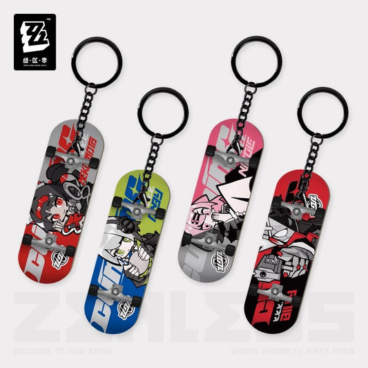 New Eridu Series Cunning Hares AKA Gentle House Chibi Fingertip Skateboard Pendant Keychain