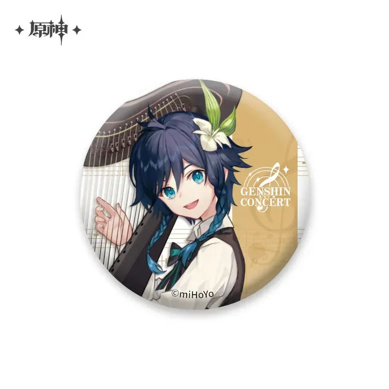 Genshin Impact Melodies of an Endless Journey Character Series Badge Venti ACG Go Anime www.acg-go.com Badge, Barbara, Beidou, Diluc, Kaeya, Klee, Ningguang, Qiqi, Venti, Xiangling