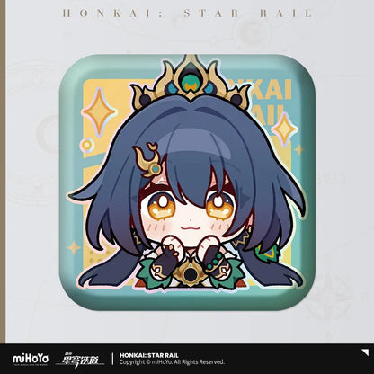 Pom-Pom Exhibition Series Square Tinplate Badge