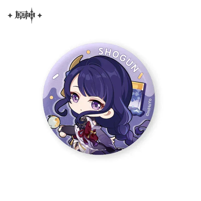 Genshin Impact Sweet Summer Series Badge Raiden Shogun ACG Go Anime www.acg-go.com Badge, Barbara, Kamisato Ayato, Raiden Shogun, Sangonomiya Kokomi, Tartaglia, Xingqiu
