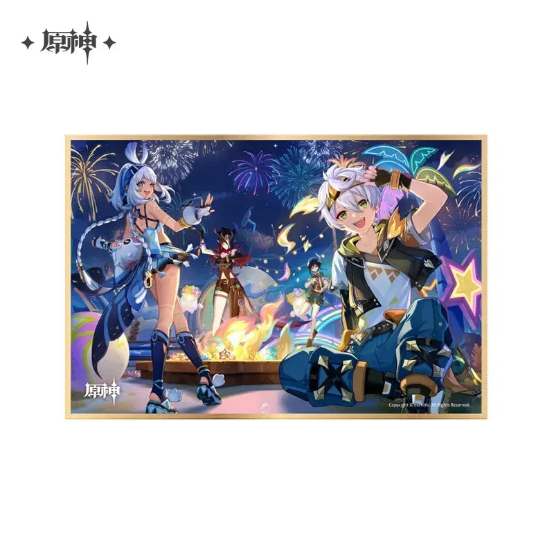 Genshin Impact Shikishi Card Board Painted Summer! Scorching Sun? Resort! A Ver. ACG Go Anime www.acg-go.com Aether, Albedo, Alhaitham, Arataki Itto, Art Decor, Azhdaha, Baizhu, Cardboard, Dehya, Event Artwork, Furina, Ganyu, Kamisato Ayato, Kuki Shinobu, Nahida, Paimon, Venti, Wanderer, Xiao, Yanfei, Yelan, Zhongli