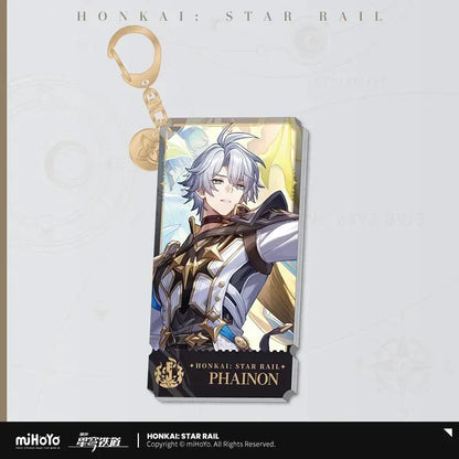 Honkai: Star Rail The Destruction Character Warp Artwork Acrylic Keychain Phainon ACG Go Anime www.acg-go.com Arlan, Blade, Caelus, Clara, Dan Heng • Imbibitor Lunae, Firefly, Hook, Jingliu, Misha, Mydei, Pendant & Keychain, Phainon, Sam, Stelle, Trailblazer, Xueyi, Yunli