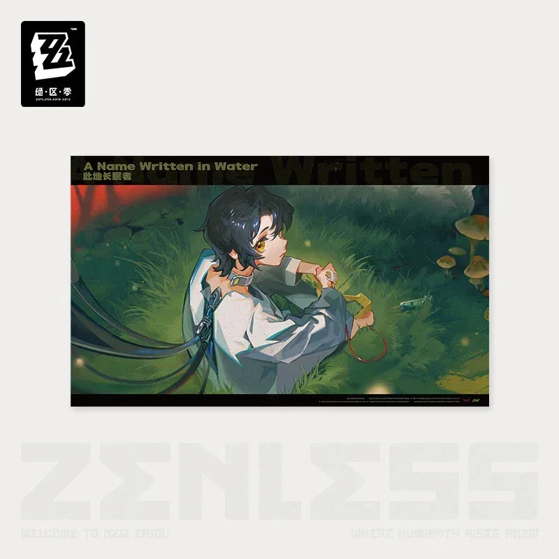 Zenless Zone Zero Random Play Video Tape Series Collectible Posters Vol.4 A Name Written in Water ACG Go Anime www.acg-go.com Art Decor, Zenless Zone Zero