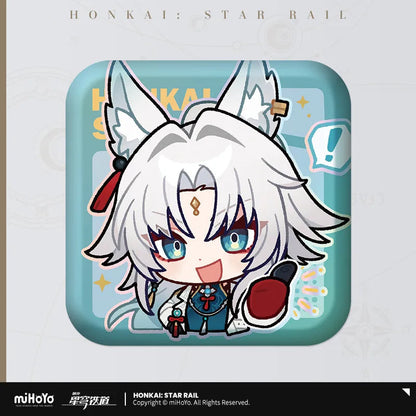 Pom-Pom Exhibition Series Square Tinplate Badge