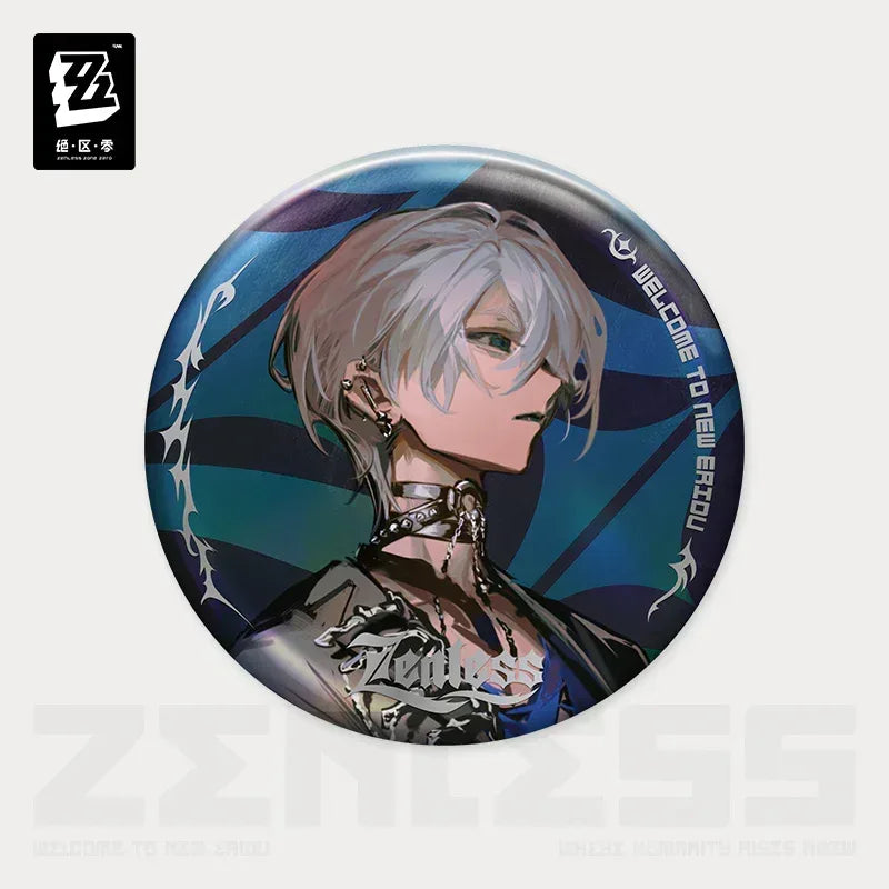 Zenless Zone Zero Concerto Channel Series A Storm of Falling Stars Merch Badge Wise ACG Go Anime www.acg-go.com Art Decor, Asaba Harumasa, Badge, Belle, Hoshimi Miyabi, Tsukishiro Yanagi, Wise
