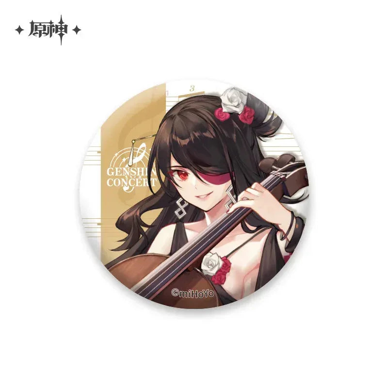 Genshin Impact Melodies of an Endless Journey Character Series Badge Beidou ACG Go Anime www.acg-go.com Badge, Barbara, Beidou, Diluc, Kaeya, Klee, Ningguang, Qiqi, Venti, Xiangling