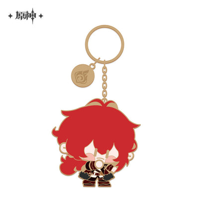 Genshin Impact Chibi Character Metal Pendant