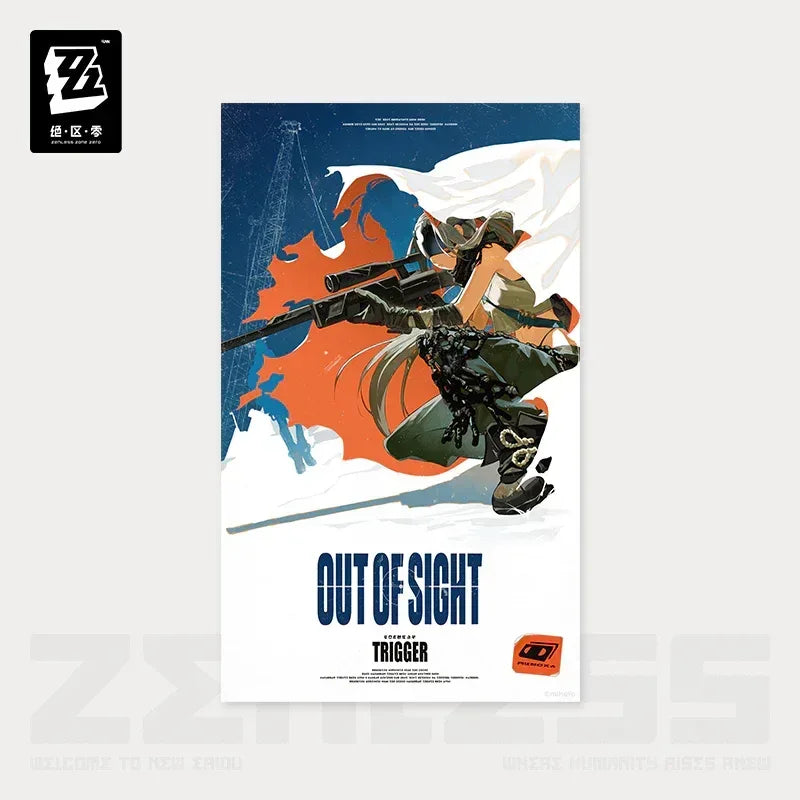 Zenless Zone Zero Random Play Video Tape Series Collectible Posters Vol.4 Out of Sight ACG Go Anime www.acg-go.com Art Decor, Zenless Zone Zero