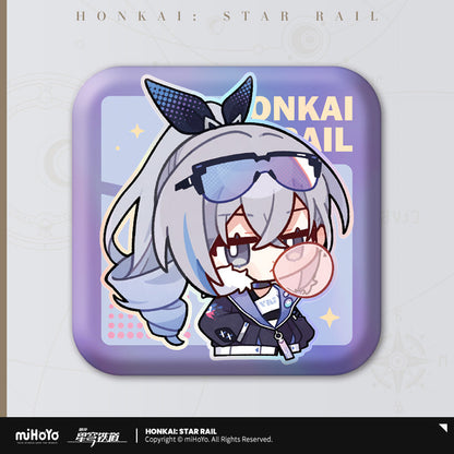 Pom-Pom Exhibition Series Square Tinplate Badge