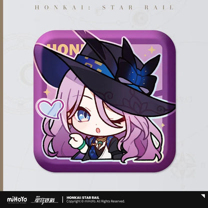 Pom-Pom Exhibition Series Square Tinplate Badge