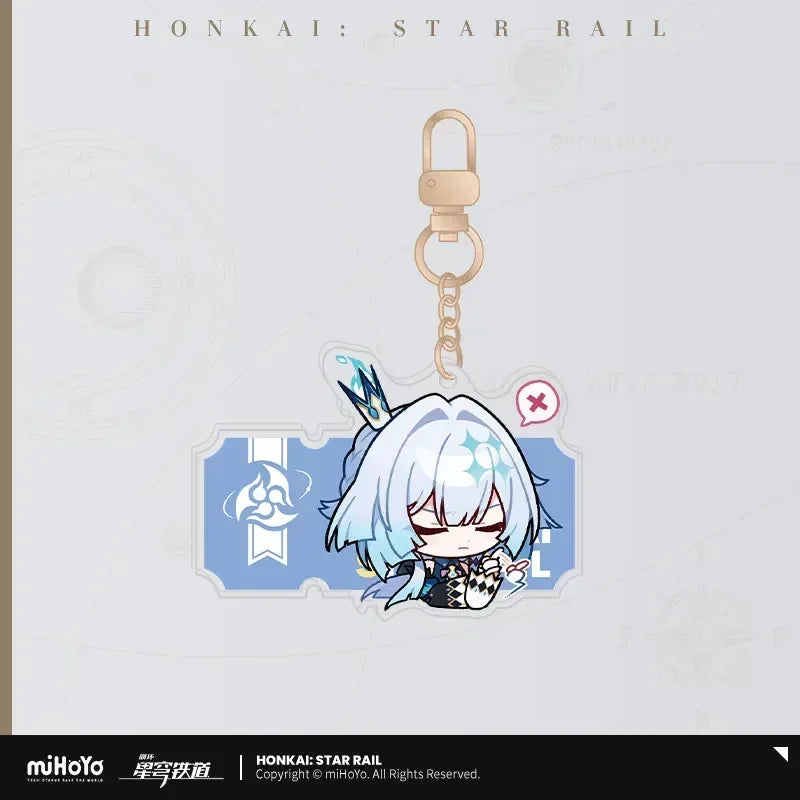 Honkai: Star Rail Pom-Pom Exhibition Series Acrylic Keychain Cerydra ACG Go Anime www.acg-go.com Acheron, Aglaea, Anaxa, Argenti, Aventurine, Black Swan, Blade, Boothill, Caelus, Castorice, Cerydra, Cipher, Dan Heng, Dan Heng • Imbibitor Lunae, Dr. Ratio, Firefly, Fu Xuan, Fugue, Huohuo, Hyacine, Hysilens, Jade, Jing Yuan, Jingliu, Kafka, Luocha, March 7th, Mydei, Pendant & Keychain, Phainon, Robin, Ruan Mei, Sam, Seele, Silver Wolf, Sparkle, Stelle, Sunday, The Herta, Topaz, Trailblazer, Tribbie