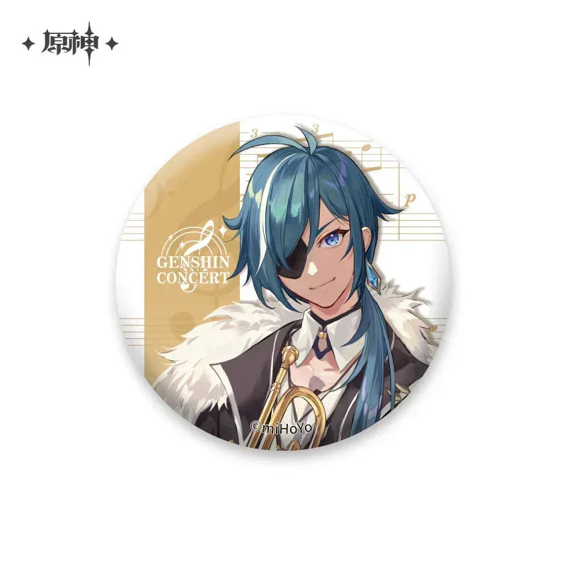 Genshin Impact Melodies of an Endless Journey Character Series Badge Kaeya ACG Go Anime www.acg-go.com Badge, Barbara, Beidou, Diluc, Kaeya, Klee, Ningguang, Qiqi, Venti, Xiangling