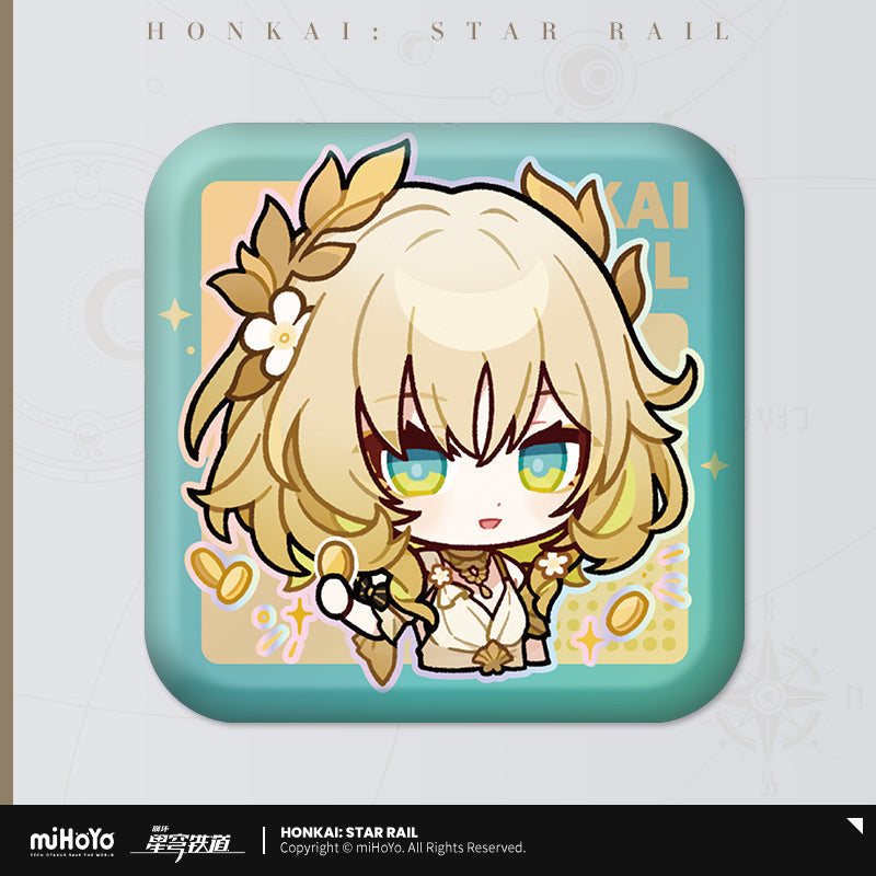Pom-Pom Exhibition Series Square Tinplate Badge
