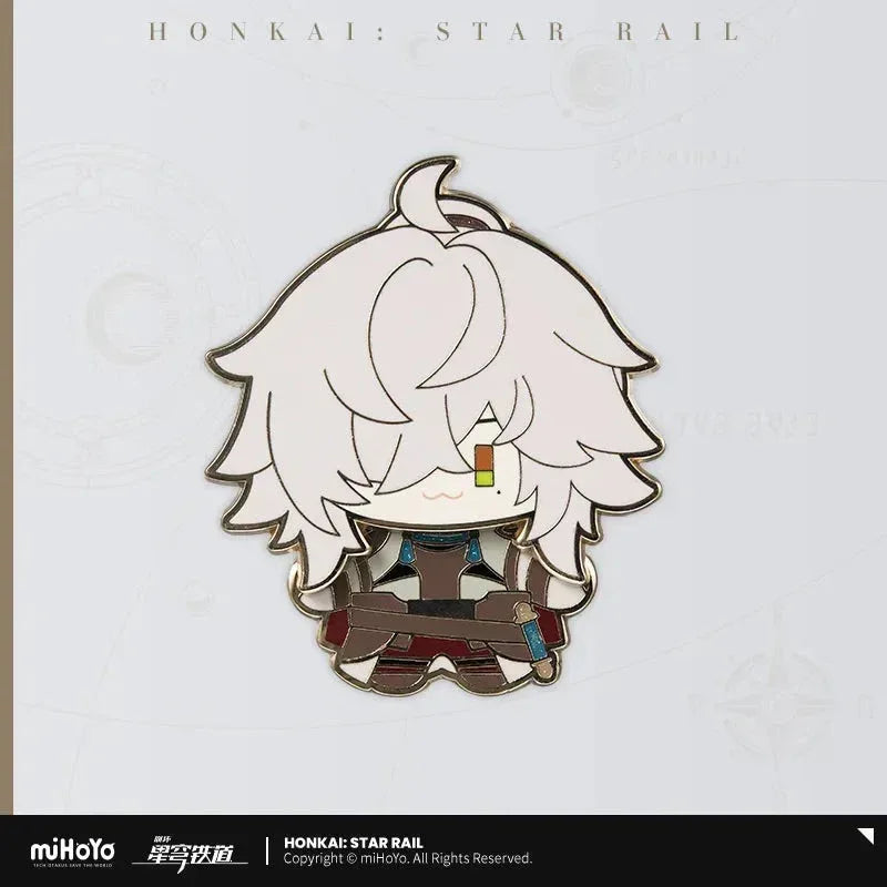 Honkai: Star Rail Chibi Doll Series Metal Pin Badge