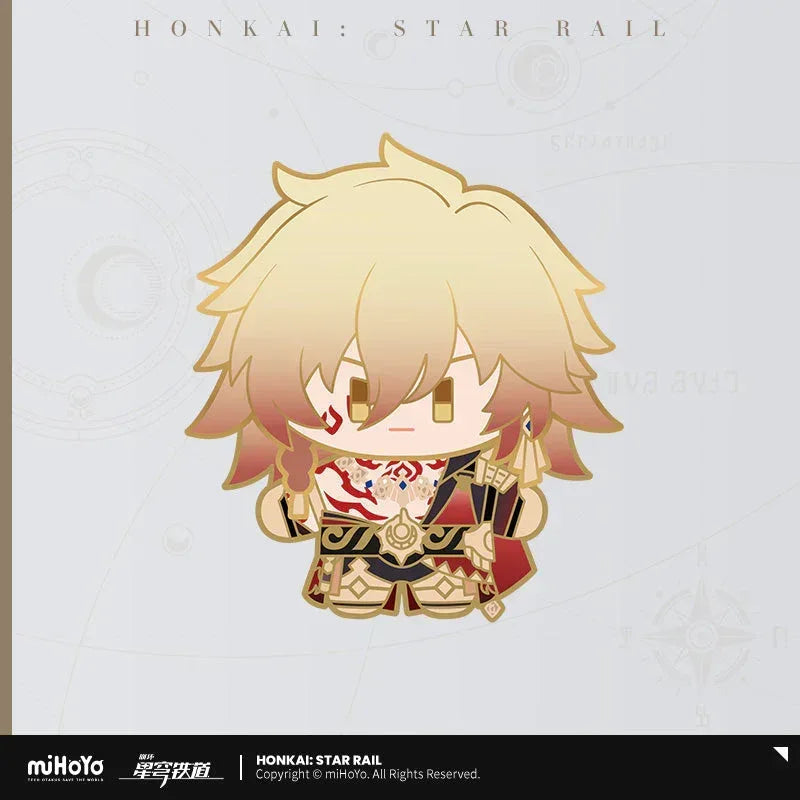 Honkai: Star Rail Chibi Doll Series Metal Pin Badge