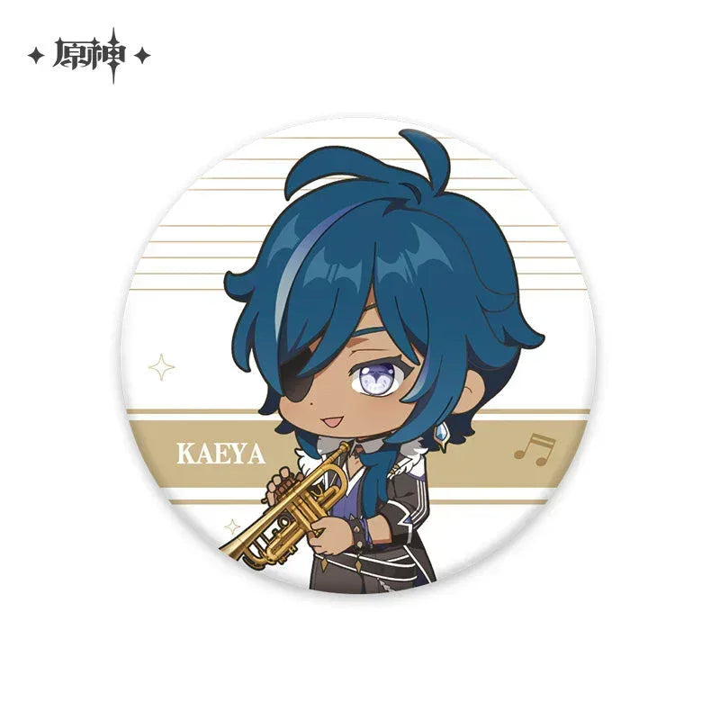 Genshin Impact Melodies of an Endless Journey Chibi Character Series Badge Kaeya ACG Go Anime www.acg-go.com Badge, Barbara, Beidou, Diluc, Kaeya, Klee, Ningguang, Qiqi, Venti, Xiangling