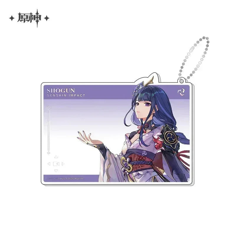Genshin Impact Anniversary Celebration Series Acrylic Photo Card First Anniversary - Raiden Shogun ACG Go Anime www.acg-go.com Aether, Art Decor, Furina, Lumine, Nahida, Paimon, Pendant & Keychain, Venti, Zhongli