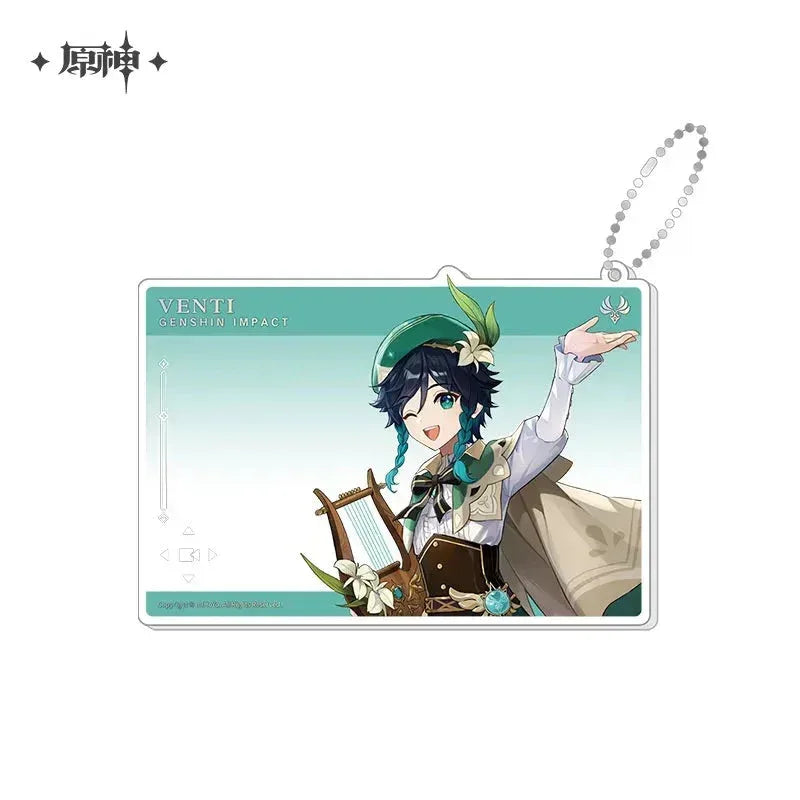 Genshin Impact Anniversary Celebration Series Acrylic Photo Card Third Anniversary - Venti ACG Go Anime www.acg-go.com Aether, Art Decor, Furina, Lumine, Nahida, Paimon, Pendant & Keychain, Venti, Zhongli