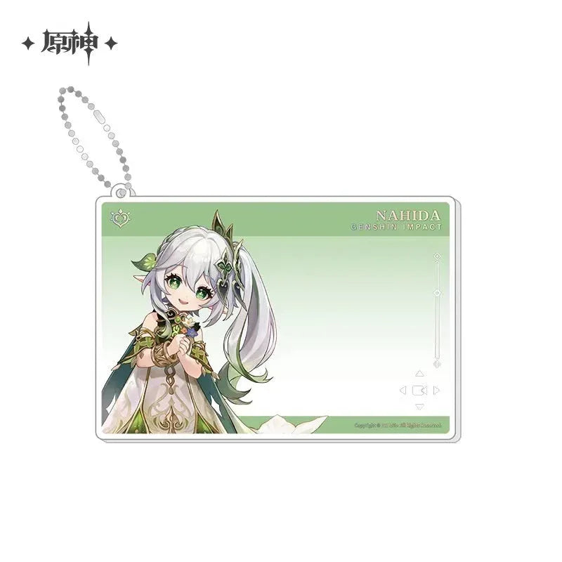 Genshin Impact Anniversary Celebration Series Acrylic Photo Card Third Anniversary - Nahida ACG Go Anime www.acg-go.com Aether, Art Decor, Furina, Lumine, Nahida, Paimon, Pendant & Keychain, Venti, Zhongli