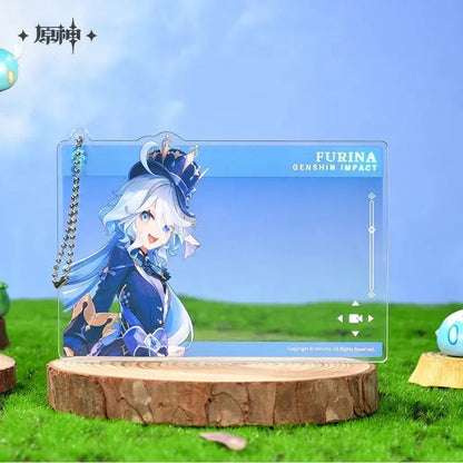 Genshin Impact Anniversary Celebration Series Acrylic Photo Card First Anniversary - Aether ACG Go Anime www.acg-go.com Aether, Art Decor, Furina, Lumine, Nahida, Paimon, Pendant & Keychain, Venti, Zhongli