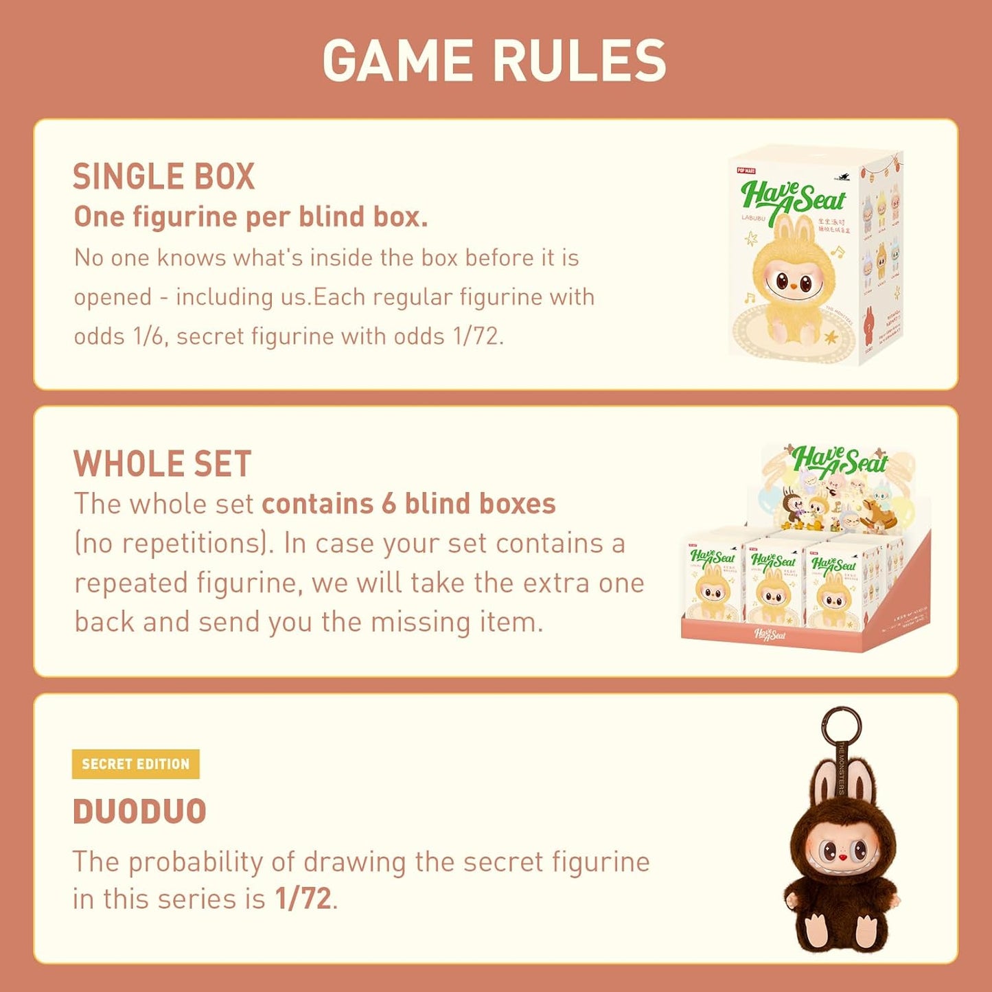 The Monsters Have a Seat Series Plush Toy Mystery Box