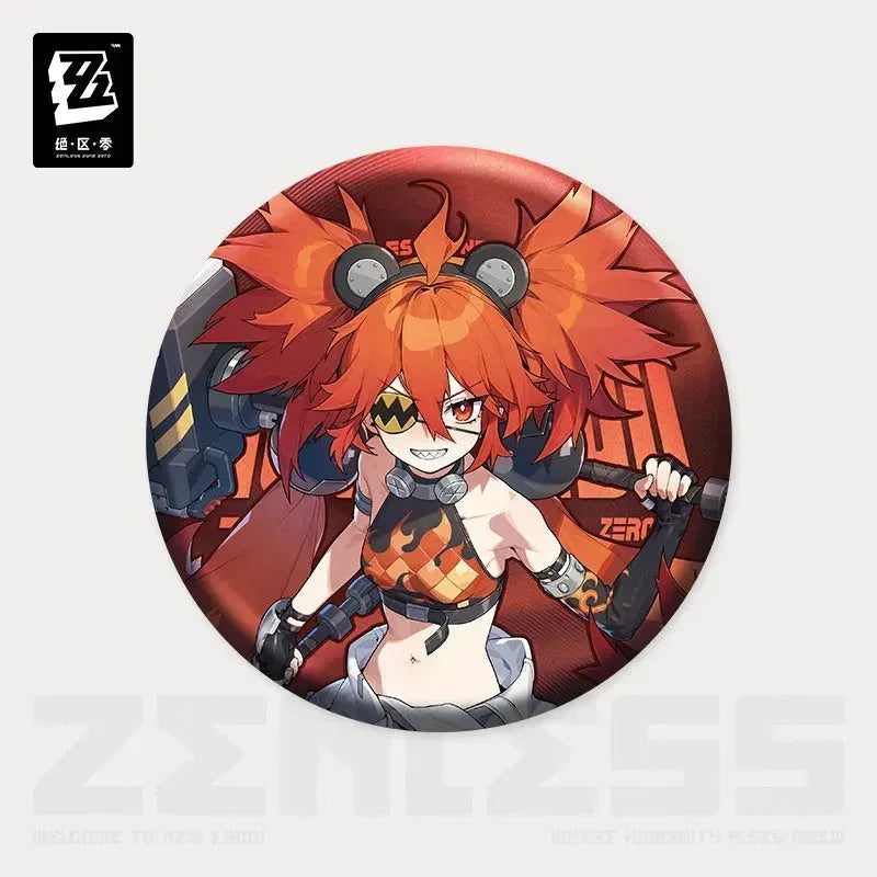 Zenless Zone Zero Artwork Series Belobog Heavy Industries Tinplate Badge Koleda Belobog ACG Go Anime www.acg-go.com Anton Ivanov, Badge, Ben Bigger, Grace Howard, Koleda Belobog