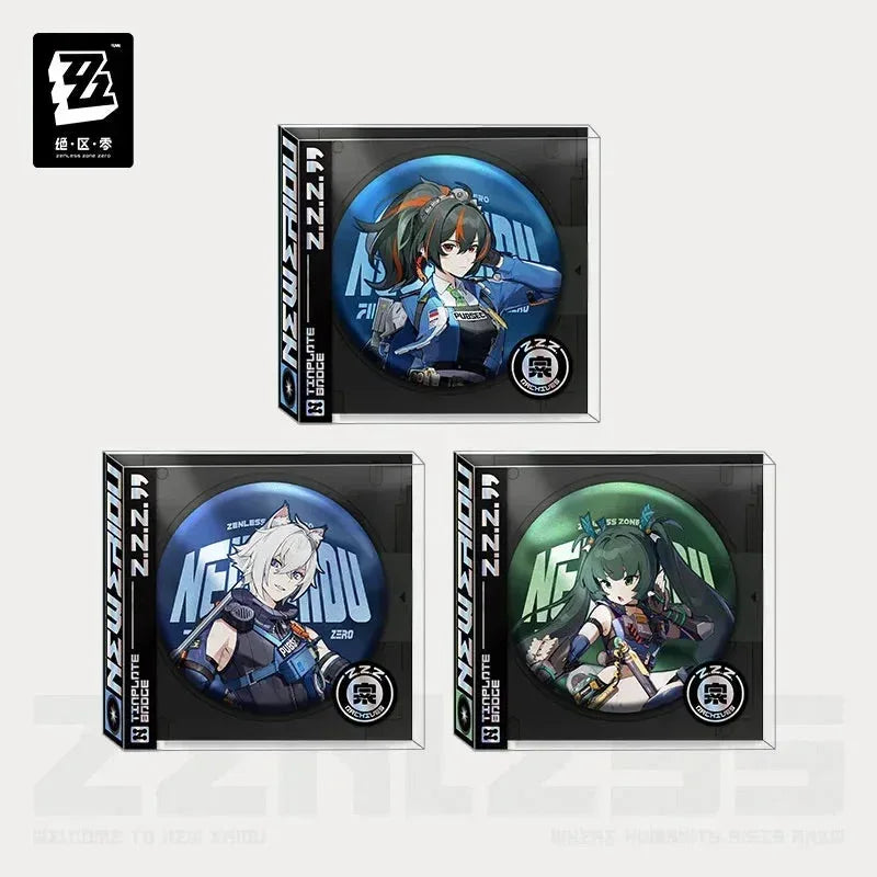 Zenless Zone Zero Artwork Series Criminal Investigation Special Response Team Tinplate Badge Zhu Yuan ACG Go Anime www.acg-go.com Badge, Qingyi, Seth Lowell, Zhu Yuan