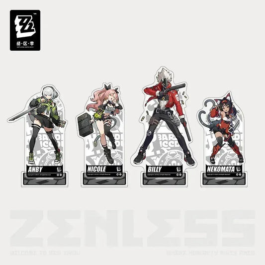 Zenless Zone Zero Artwork Series Cunning Hares AKA Gentle House Acrylic Stand Anby Demara ACG Go Anime www.acg-go.com Anby Demara, Billy Kid, Nekomiya Mana, Nicole Demara, Stand
