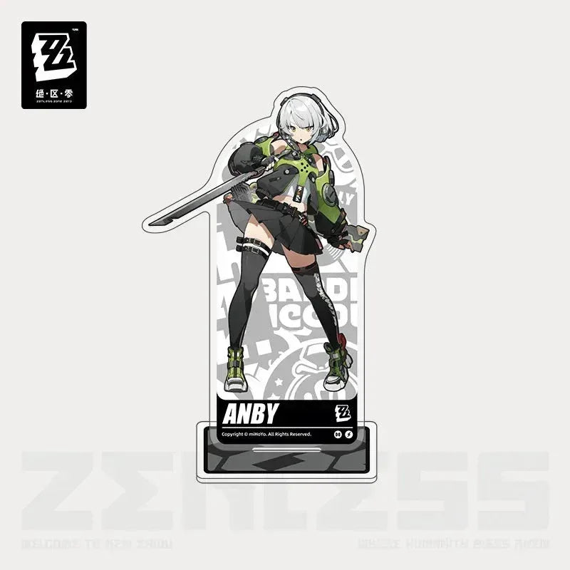 Zenless Zone Zero Artwork Series Cunning Hares AKA Gentle House Acrylic Stand Anby Demara ACG Go Anime www.acg-go.com Anby Demara, Billy Kid, Nekomiya Mana, Nicole Demara, Stand