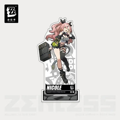 Zenless Zone Zero Artwork Series Cunning Hares AKA Gentle House Acrylic Stand Nicole Demara ACG Go Anime www.acg-go.com Anby Demara, Billy Kid, Nekomiya Mana, Nicole Demara, Stand