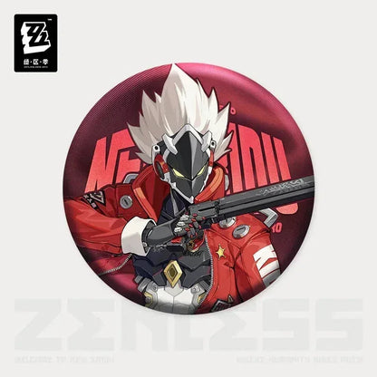 Zenless Zone Zero Artwork Series Cunning Hares AKA Gentle House Tinplate Badge Billy Kid ACG Go Anime www.acg-go.com Anby Demara, Badge, Billy Kid, Nekomiya Mana, Nicole Demara