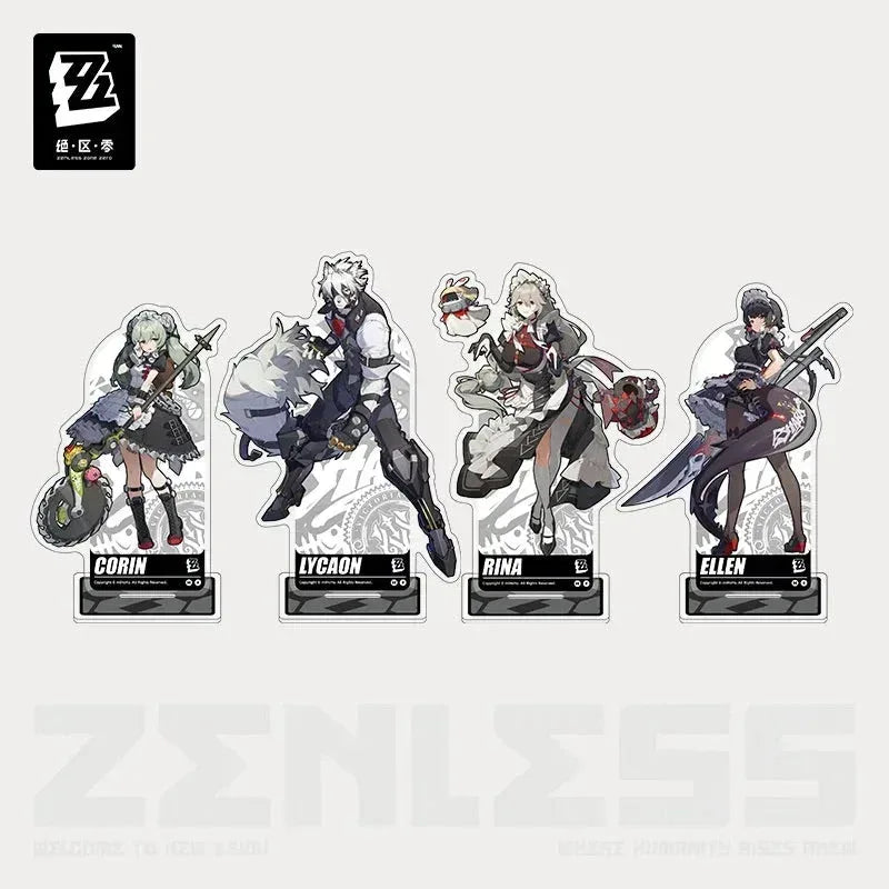 Zenless Zone Zero Artwork Series Victoria Housekeeping Co. Acrylic Stand Corin Wickes ACG Go Anime www.acg-go.com Alexandrina Sebastiane (Rina), Corin Wickes, Ellen Joe, Stand, Von Lycaon