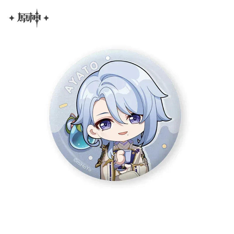 Genshin Impact Sweet Summer Series Badge Kamisato Ayato ACG Go Anime www.acg-go.com Badge, Barbara, Kamisato Ayato, Raiden Shogun, Sangonomiya Kokomi, Tartaglia, Xingqiu