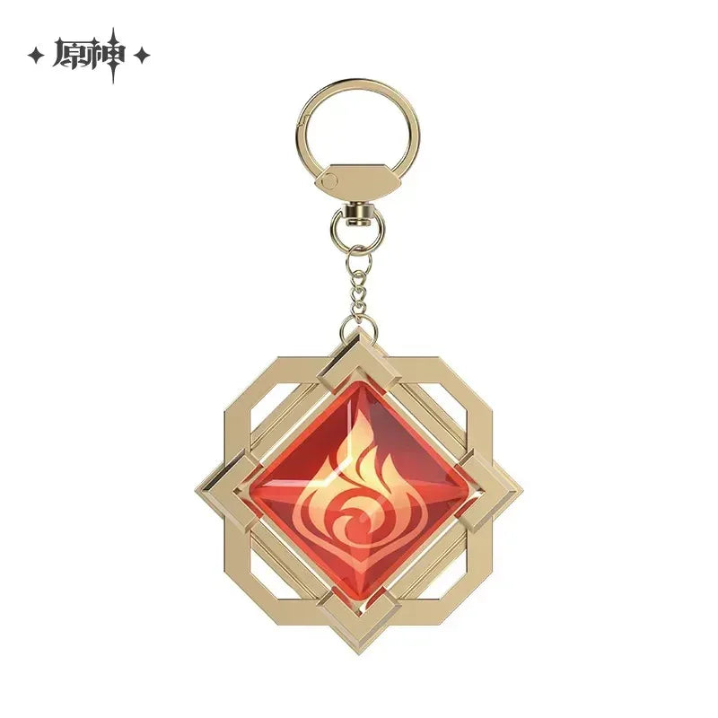 Genshin Impact FES 2023 Series Vision Keychain Liyue Pyro ACG Go Anime www.acg-go.com Anemo, Cryo, Dendro, ELectro, Geo, Hydro, Pendant & Keychain, Pyro, Vision