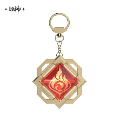 Genshin Impact FES 2023 Series Vision Keychain Liyue Pyro ACG Go Anime www.acg-go.com Anemo, Cryo, Dendro, ELectro, Geo, Hydro, Pendant & Keychain, Pyro, Vision