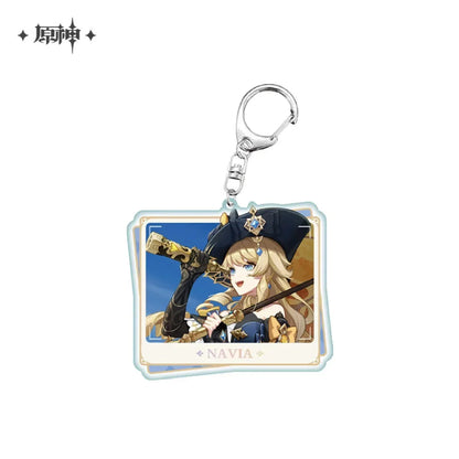 Genshin Impact Character PV Series Acrylic Keychain - Fontaine Navia ACG Go Anime www.acg-go.com Clorinde, Emilie, Furina, Lyney, Navia, Neuvillette, Pendant & Keychain, Sigewinne, Theme Artwork, Wriothesley