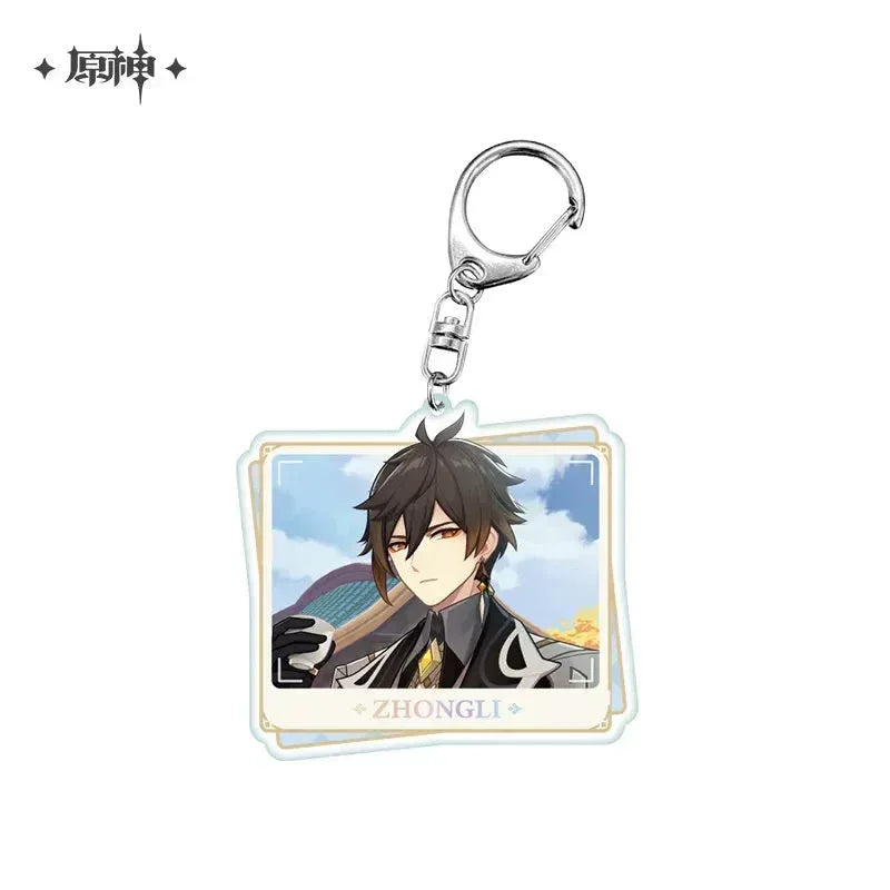 Genshin Impact Character PV Series Acrylic Keychain - Liyue Zhongli ACG Go Anime www.acg-go.com Baizhu, Ganyu, Hu Tao, Pendant & Keychain, Shenhe, Theme Artwork, Xianyun, Yelan, Zhongli