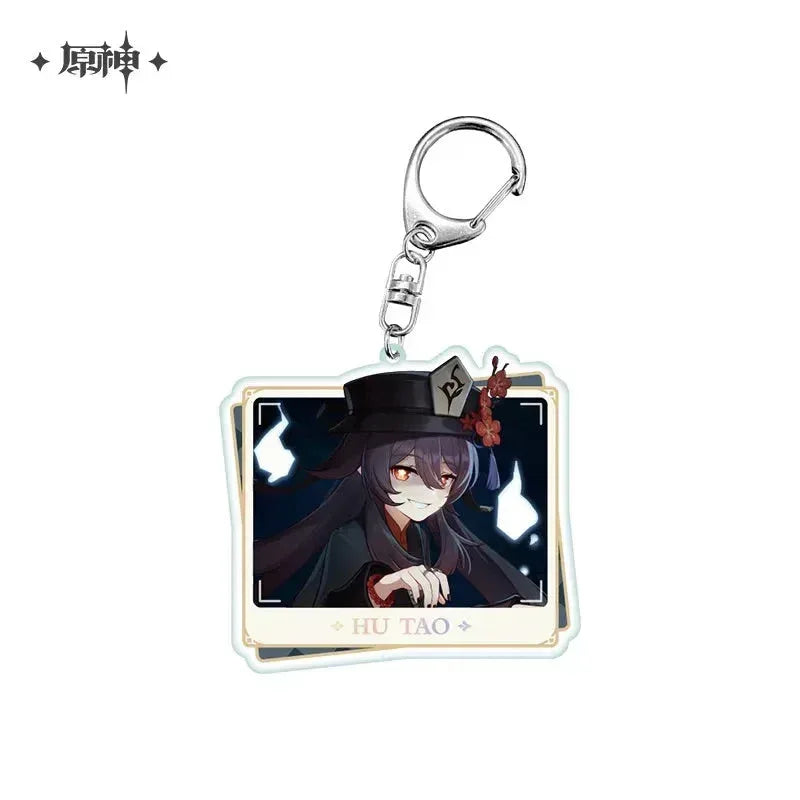 Genshin Impact Character PV Series Acrylic Keychain - Liyue Hu Tao ACG Go Anime www.acg-go.com Baizhu, Ganyu, Hu Tao, Pendant & Keychain, Shenhe, Theme Artwork, Xianyun, Yelan, Zhongli