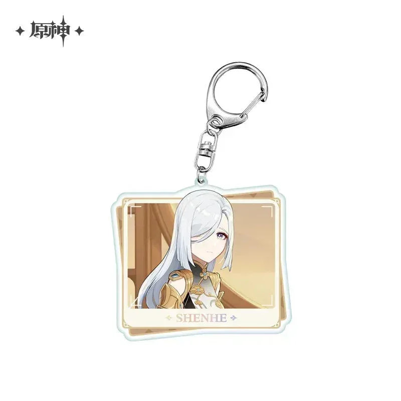 Genshin Impact Character PV Series Acrylic Keychain - Liyue Shenhe ACG Go Anime www.acg-go.com Baizhu, Ganyu, Hu Tao, Pendant & Keychain, Shenhe, Theme Artwork, Xianyun, Yelan, Zhongli