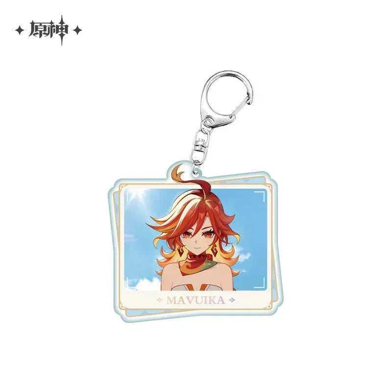 Genshin Impact Character PV Series Acrylic Keychain Natlan Mavuika ACG Go Anime www.acg-go.com Chasca, Citlali, Kinich, Mavuika, Mualani, Natlan, Pendant & Keychain, Xilonen