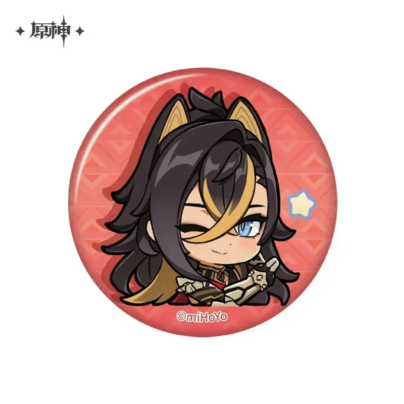 Genshin Impact Chibi Emojis Series Badge Sumeru Dehya ACG Go Anime www.acg-go.com Alhaitham, Badge, Candace, Character Artwork, Collei, Cyno, Dehya, Dori, Faruzan, Kaveh, Layla, Nahida, Nilou, Sethos, Tighnari, Wanderer