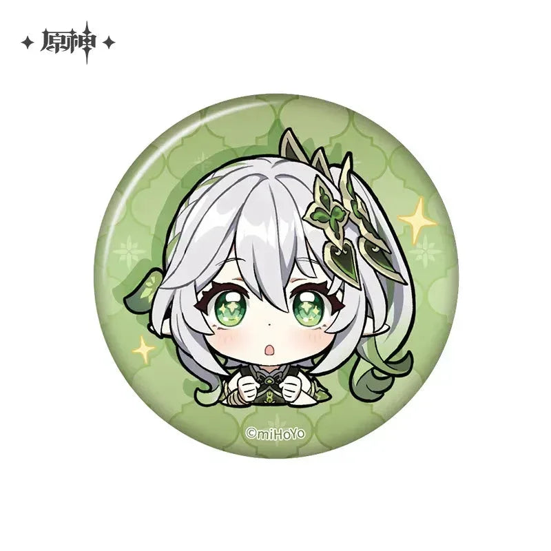 Genshin Impact Chibi Emojis Series Badge Sumeru Nahida ACG Go Anime www.acg-go.com Alhaitham, Badge, Candace, Character Artwork, Collei, Cyno, Dehya, Dori, Faruzan, Kaveh, Layla, Nahida, Nilou, Sethos, Tighnari, Wanderer