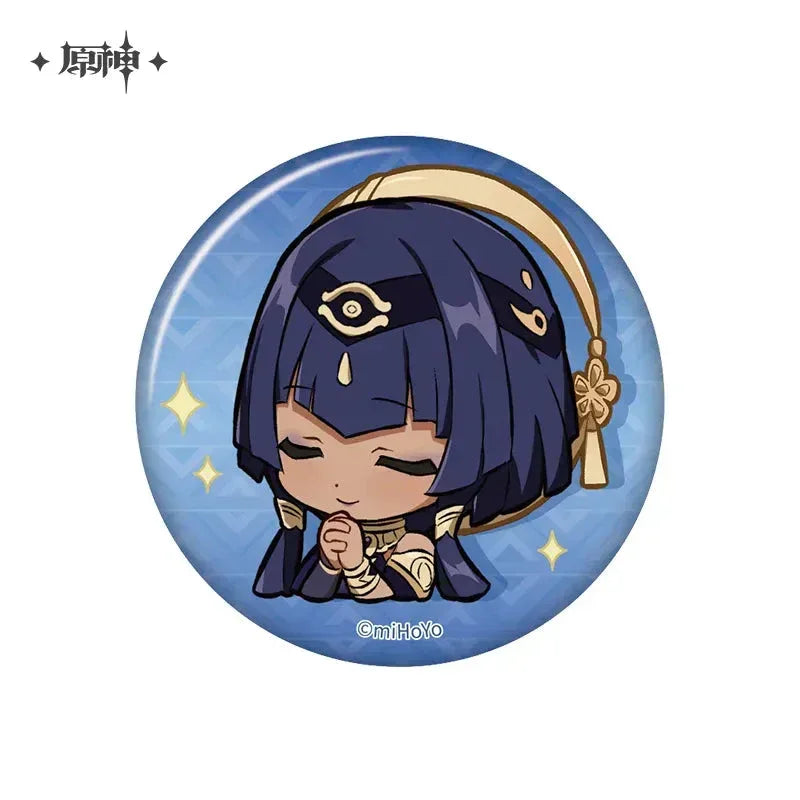 Genshin Impact Chibi Emojis Series Badge Sumeru Candace ACG Go Anime www.acg-go.com Alhaitham, Badge, Candace, Character Artwork, Collei, Cyno, Dehya, Dori, Faruzan, Kaveh, Layla, Nahida, Nilou, Sethos, Tighnari, Wanderer